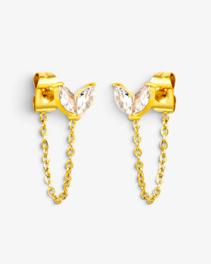 Boucles d'oreilles Ear Chain Marquise