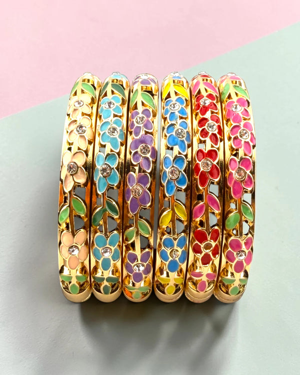 Bracelet Jonc Thaï Fleuri