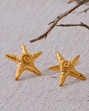 Boucles d’oreilles Étoile de Mer Calypso – Doré