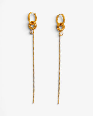 Boucles d’oreilles longues Cassiopée Acier inoxydable