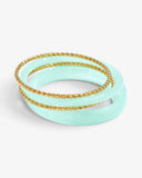 Lot de 4 Bracelets Résine Colorée & Joncs Dorés | Summer Edition