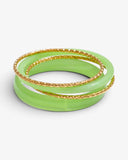 Lot de 4 Bracelets Résine Colorée & Joncs Dorés | Summer Edition