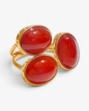 Bague Ajustable Triple Cabochon - BEQUEEN PARIS