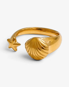 Bague Coquillage & Étoile de Mer - BEQUEEN PARIS