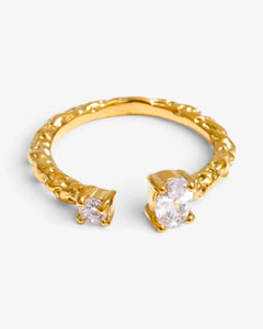 Bague Double Zircon - BEQUEEN PARIS