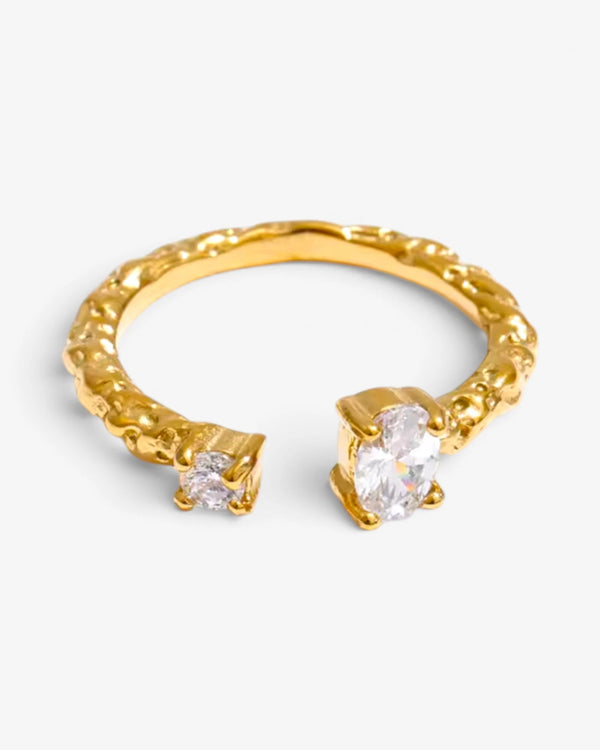 Bague Double Zircon - BEQUEEN PARIS