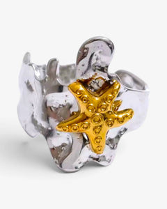 Bague Étoile de Mer Bicolore - BEQUEEN PARIS