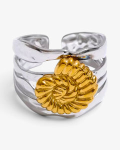 Bague Nautile Bicolore - BEQUEEN PARIS