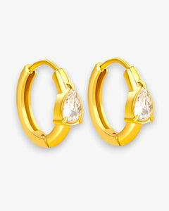 Boucles d'Oreilles Créoles Éclat Goutte - BEQUEEN PARIS