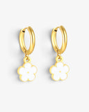 Boucles d'Oreilles Créoles Flower Pop en Acier Inoxydable - BEQUEEN PARIS