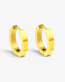 Boucles d'Oreilles Créoles Hexa Nova en Acier Inoxydable 15mm - BEQUEEN PARIS