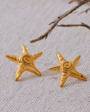 Boucles d’oreilles Étoile de Mer Calypso – Doré - BEQUEEN