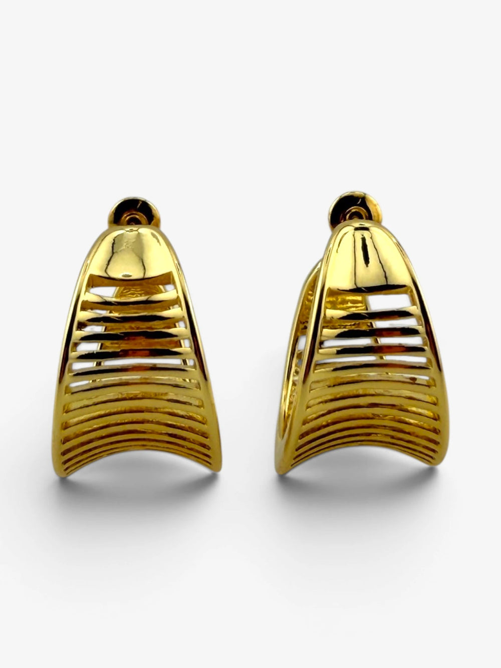 Boucles d'Oreilles Éventail Dorées - BEQUEEN