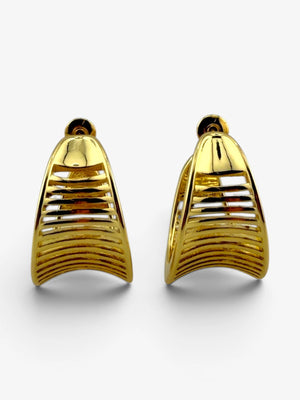 Boucles d'Oreilles Éventail Dorées - BEQUEEN