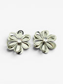 Boucles d'oreilles Fleur Argentée - BEQUEEN PARIS