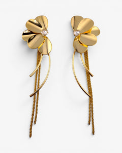 Boucles d'oreilles Fleur Cascade Dorées - BEQUEEN PARIS