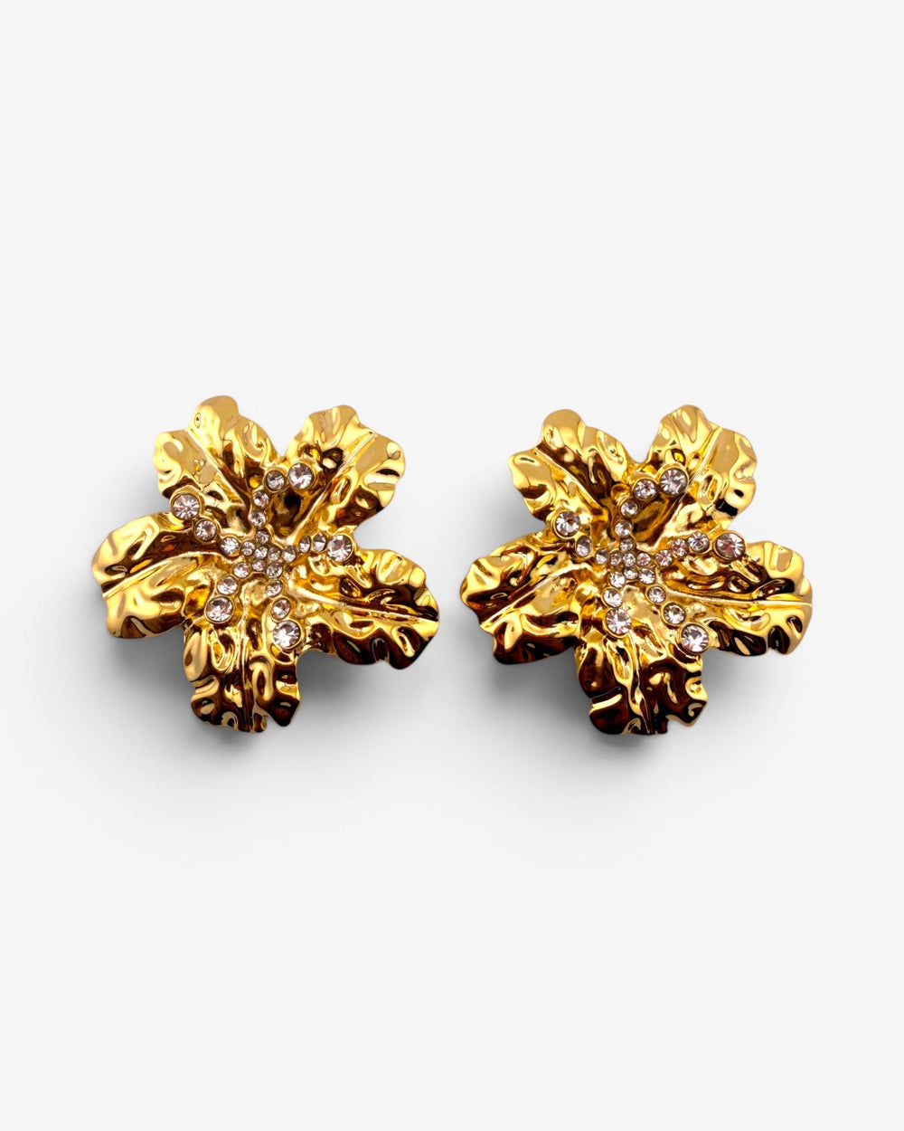 Boucles d'oreilles Fleur Dorée Brillante - BEQUEEN PARIS
