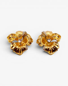 Boucles d'oreilles Fleur Dorée Éclat - BEQUEEN PARIS