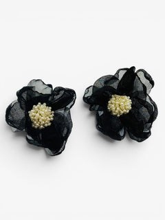 Boucles d’oreilles fleurs en voile - BEQUEEN PARIS