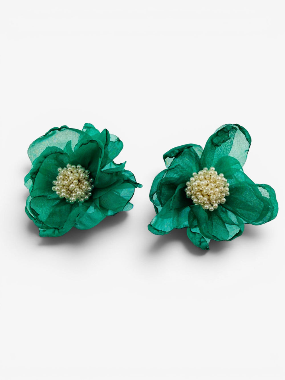 Boucles d’oreilles fleurs en voile - BEQUEEN PARIS
