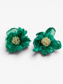 Boucles d’oreilles fleurs en voile - BEQUEEN PARIS
