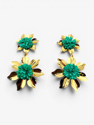 Boucles d’oreilles fleurs pendantes - BEQUEEN PARIS