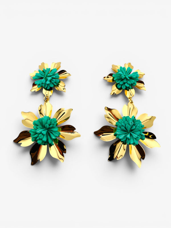 Boucles d’oreilles fleurs pendantes - BEQUEEN PARIS