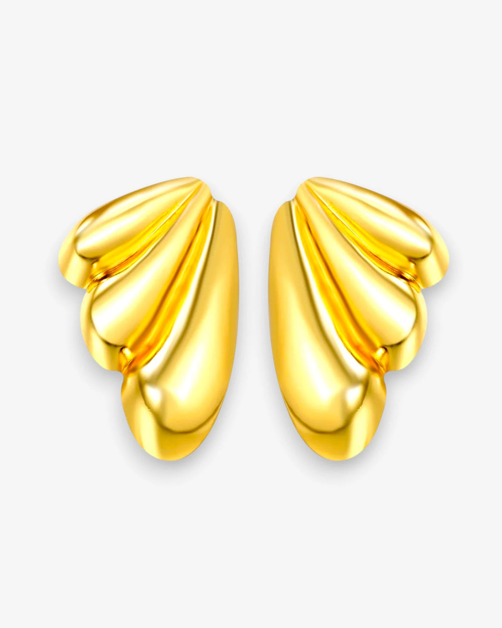 Boucles d'oreilles Flora – Clous en acier inoxydable dorés - BEQUEEN PARIS