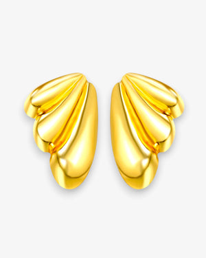 Boucles d'oreilles Flora – Clous en acier inoxydable dorés - BEQUEEN PARIS