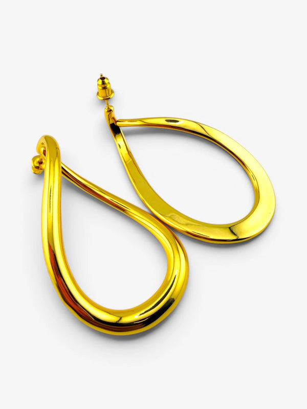 Boucles d'Oreilles Goutte Sculptée - BEQUEEN