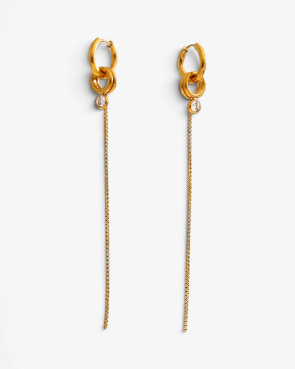 Boucles d’oreilles longues Cassiopée Acier inoxydable - BEQUEEN