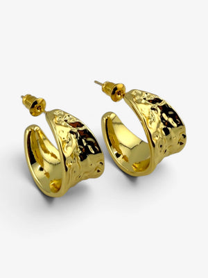 Boucles d'Oreilles Martelées Atelier Lignes - BEQUEEN
