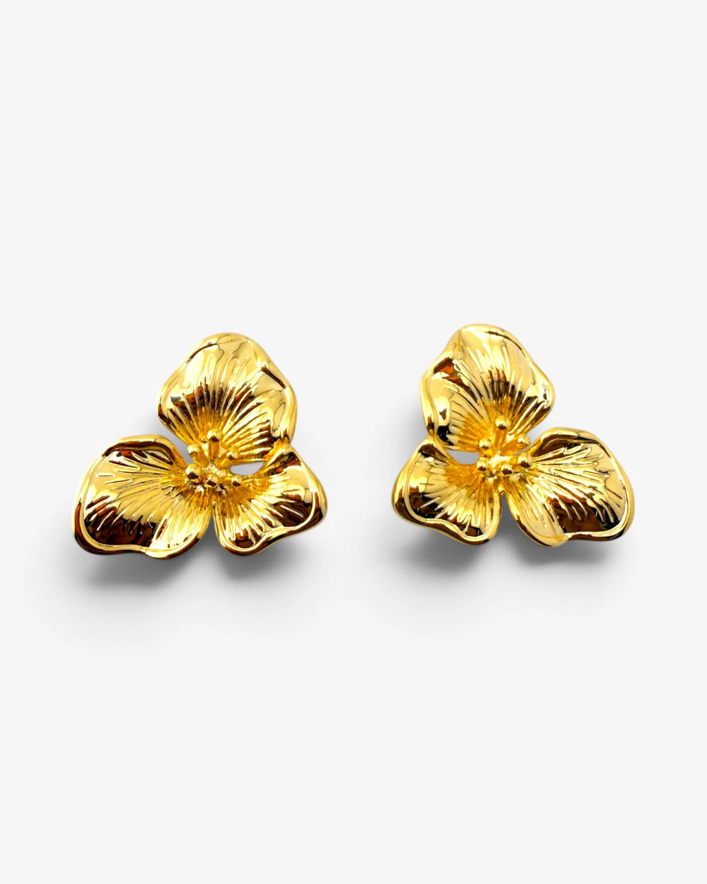 Boucles d'oreilles Orchidée Dorée - BEQUEEN PARIS