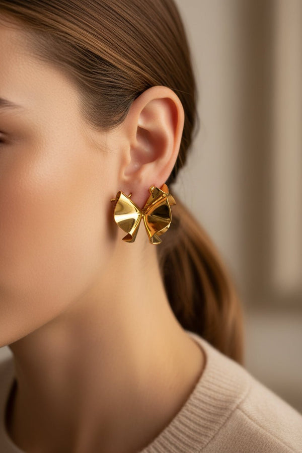Boucles d'oreilles Origami Doré - BEQUEEN PARIS
