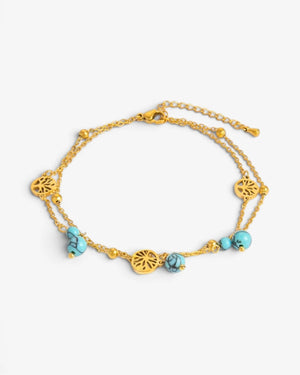 Bracelet de Cheville Arbre de Vie Gaia - BEQUEEN PARIS