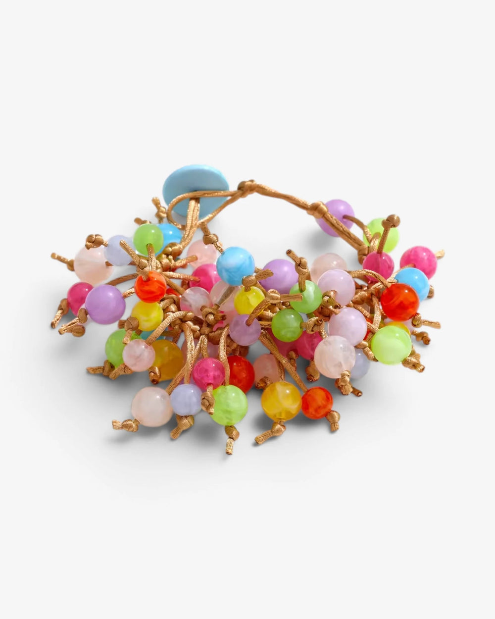 Bracelet Multicolore Ajustable | Perles Colorées & Cordon Doré - BEQUEEN