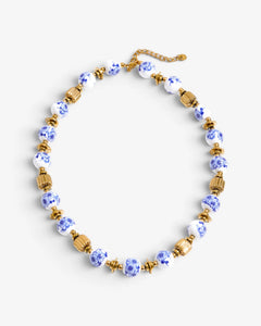 Collier Azulejo – Blue & Gold - BEQUEEN