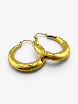 Créoles Bombées Dorées 40mm - BEQUEEN