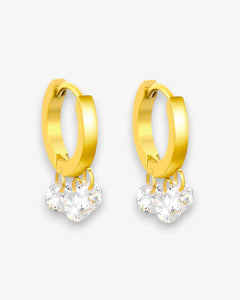 Créoles Trio Zircon en acier inoxydable - BEQUEEN PARIS