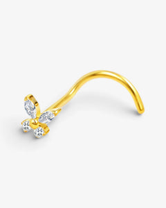 Piercing Nez Papillon en Titane ASTM F136 | Zircons - BEQUEEN