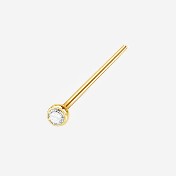 Piercing Nez Solitaire Serti – Titane - BEQUEEN