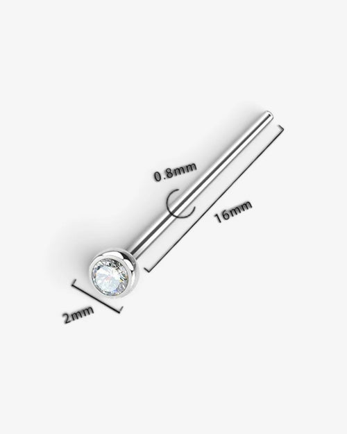 Piercing Nez Solitaire Serti – Titane - BEQUEEN