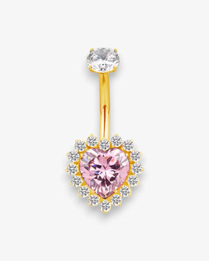 Piercing Nombril Aura – Cœur Cristal | Titane - BEQUEEN
