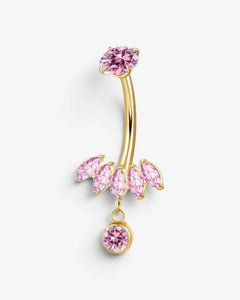 Piercing nombril Éclat Rosé – Doré - BEQUEEN