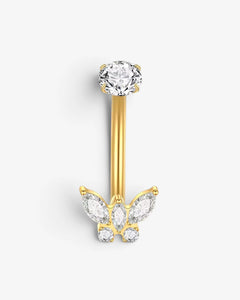 Piercing Nombril Papillon Aura Titane - BEQUEEN PARIS
