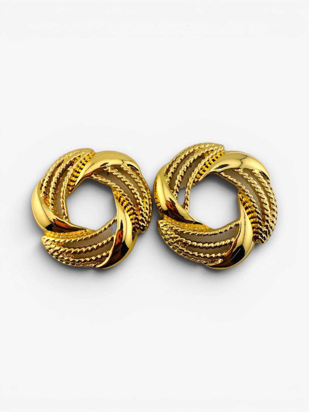 Puces d'oreilles Entrelac Dorées - BEQUEEN PARIS