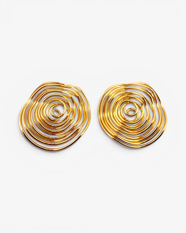 Puces d'oreilles Spirale Dorée - BEQUEEN PARIS