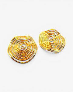 Puces d'oreilles Spirale Dorée - BEQUEEN PARIS