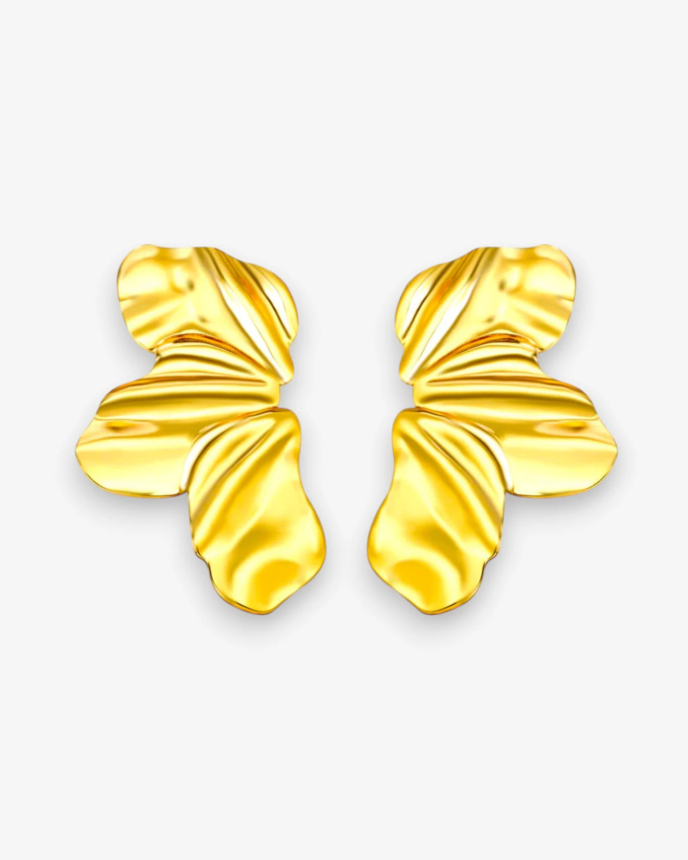 Puces Fleur Sculptée en acier inoxydable - BEQUEEN PARIS