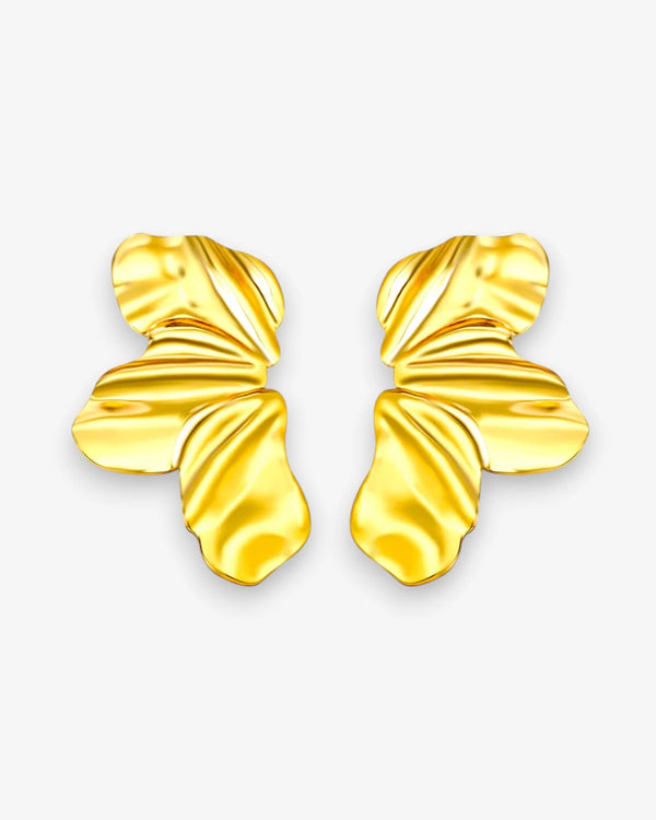 Puces Fleur Sculptée en acier inoxydable - BEQUEEN PARIS